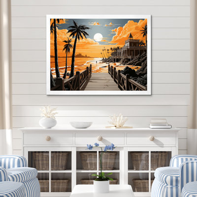 " Beach Pier Perspective Papercut III "