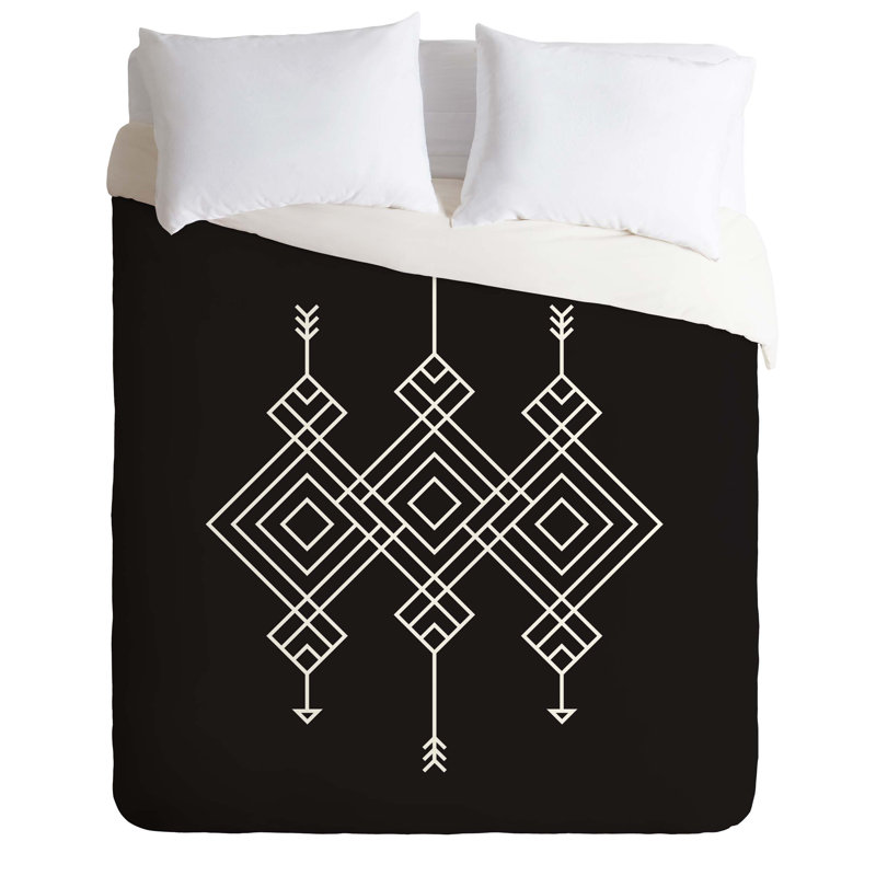 Wesley Bird Polyester Geometric Shapes Duvet Cover, King Duvet Cover + 2 King Shams