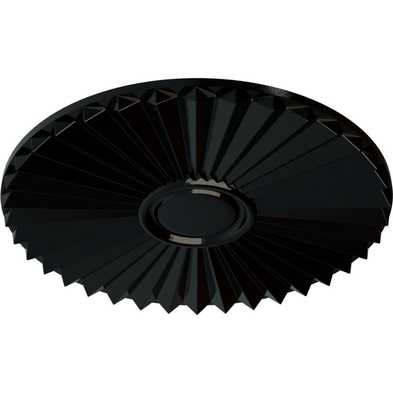 Endurathane Shakuras Ceiling Medallion, 19 3/4"OD x 1 3/8"P (For Canopies up to 5"), Hand-Painted Black Pearl Finish