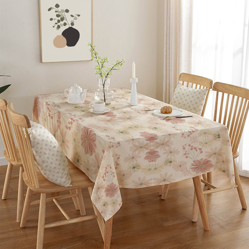 Washable Tablecloth (55 x 71 in), 50% Cotton / 50% Polyester, Easy Care, Machine Washable at 86°F, Tumble Dryer Safe, Ironable | Perfect for Dining Room & Special Occasions, Elegant and Durable Design