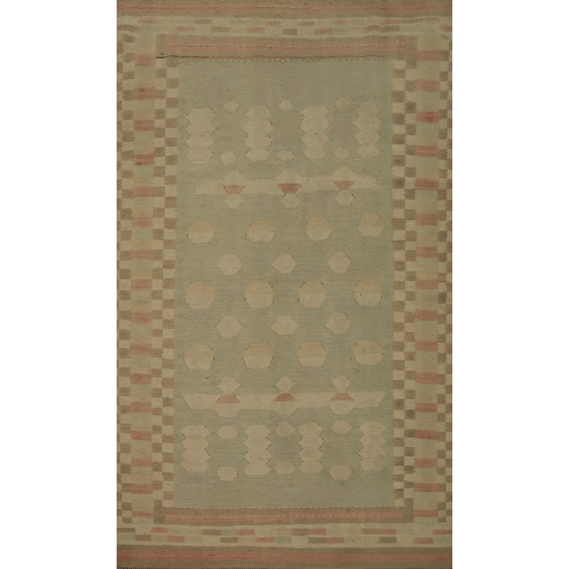 Tapis géométrique en laine Kilim