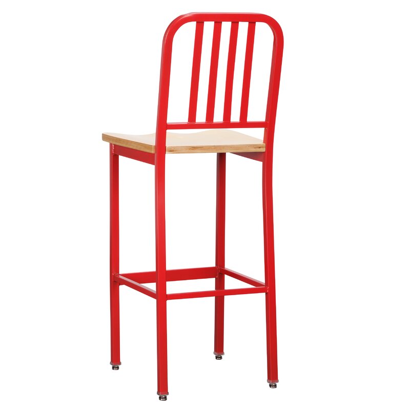 Longshore Tides Ockton Solid Wood 30'' Bar Stool & Reviews | Wayfair