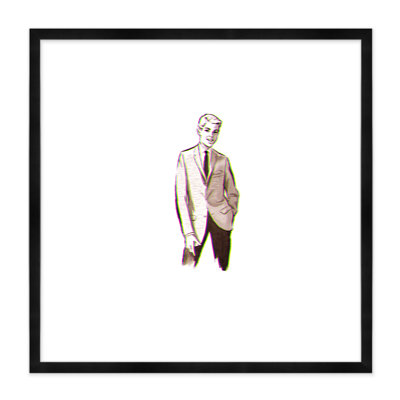 Brown Suit Print