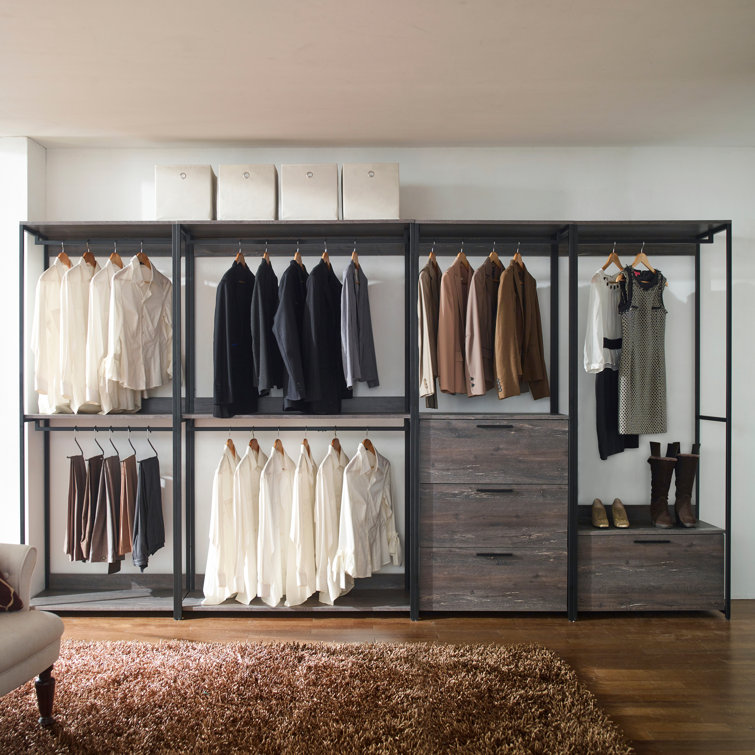 Walk in Closet Organizer System Configuration Shelf Clothes