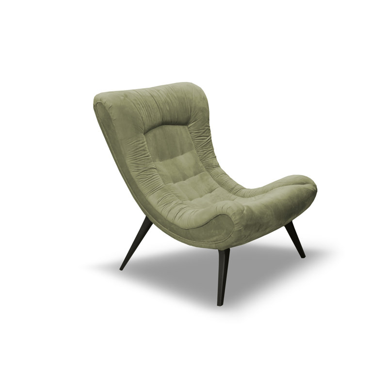 Mascarenaz Upholstered Slipper Chair, Grey