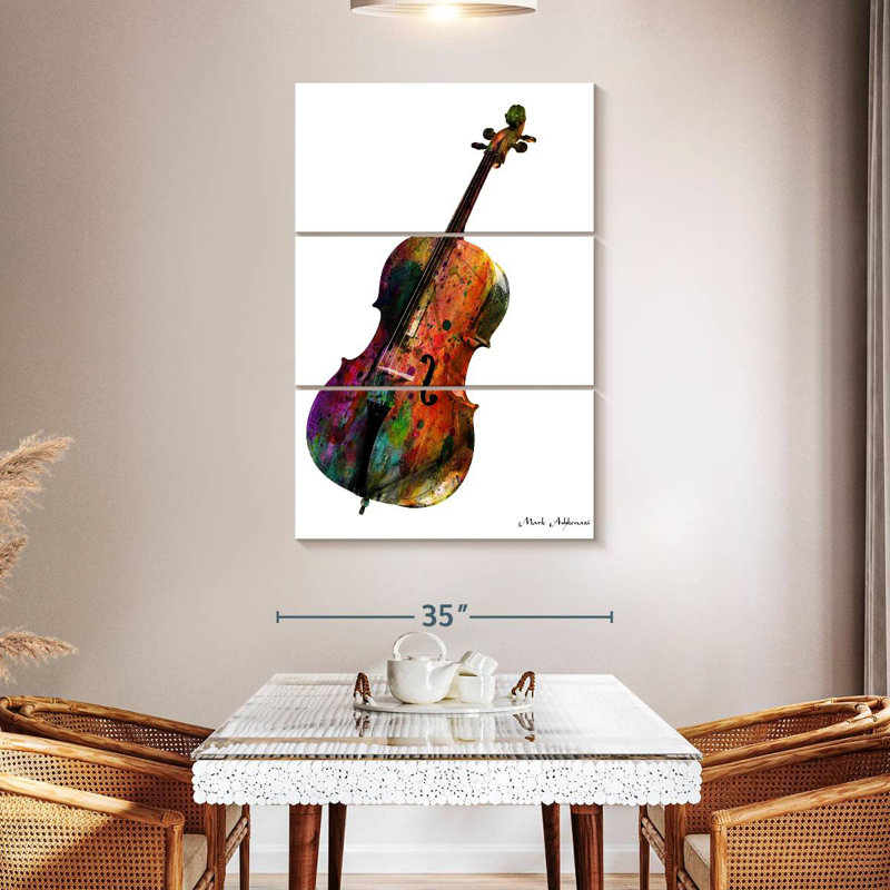 Abarca Cello, 50" H x 32" W