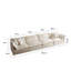 Chenille modulaire beige avec porte-gobelets - boîte de rangement pratique et organisée