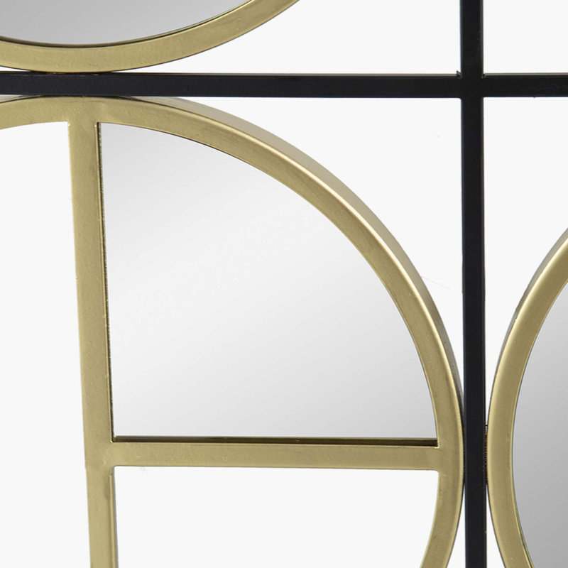 Miroir mural en métal exquis pour une décoration intérieure élégante
