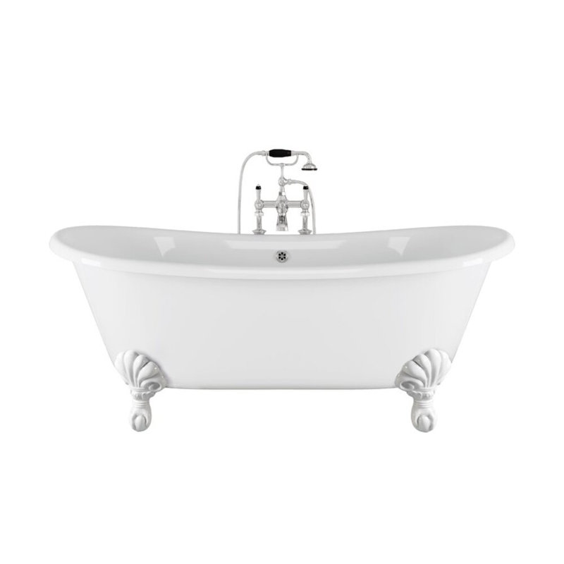 Admiral Bathtub with Eagle Feet, White