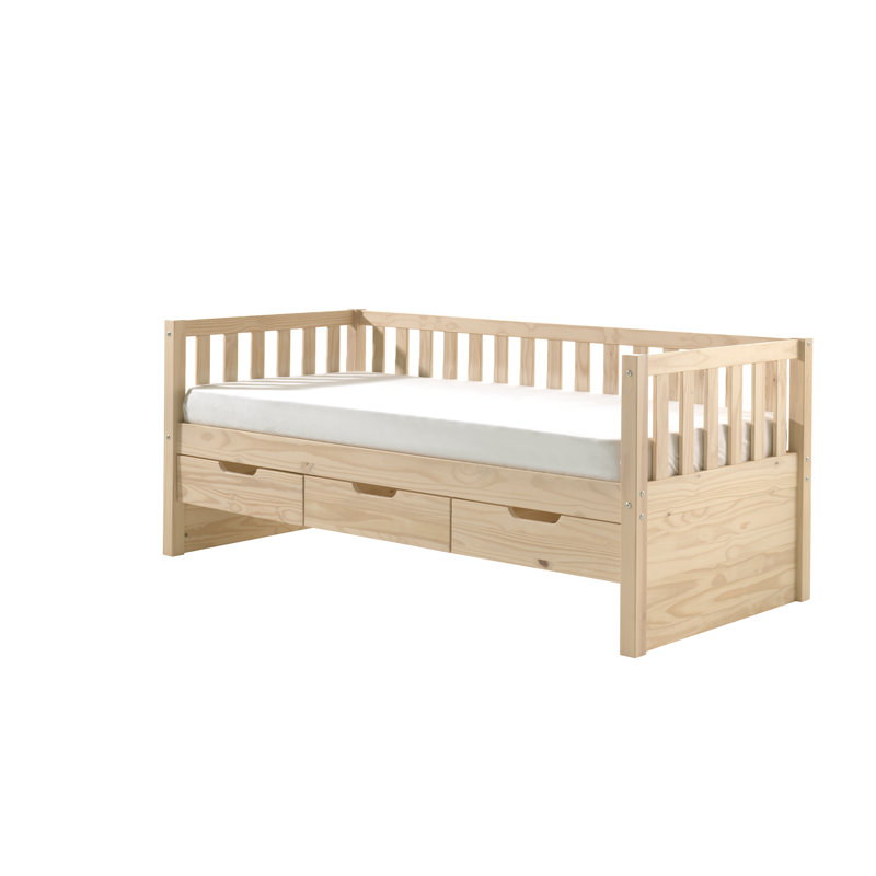 European Single (90 x 200cm) 3 Drawer Daybed by Vipack, Pine