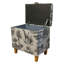 Rectangle Floral Ottoman with Storage