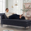 Banc de rangement en velours 2 en 1 avec coussin décoratif-1341065539