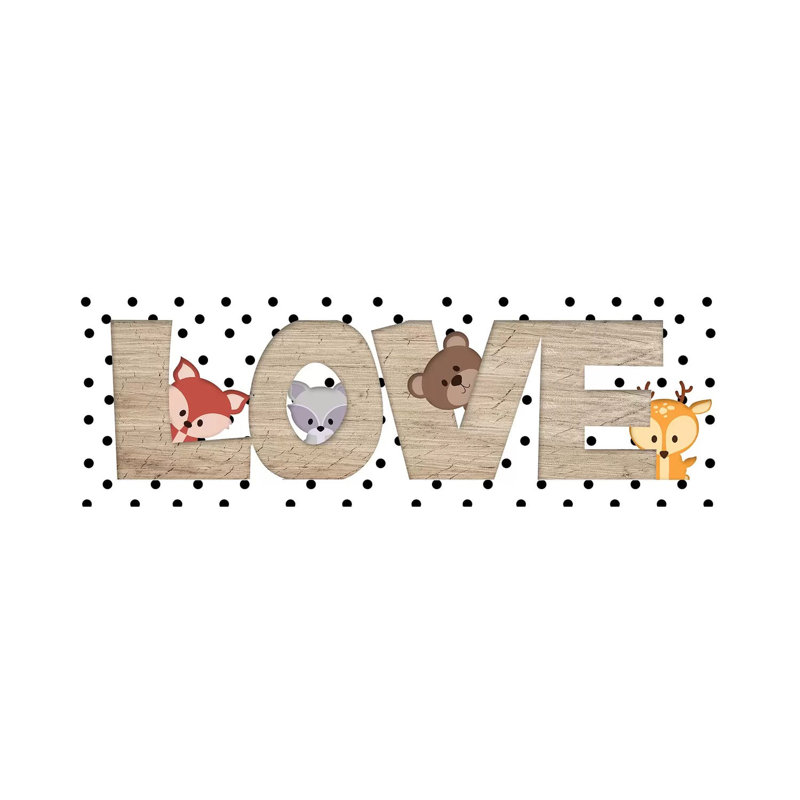 Love 1 Piece Wrapped Canvas Wall Art, 40.64cm H x 121.92cm W x 1.91cm D