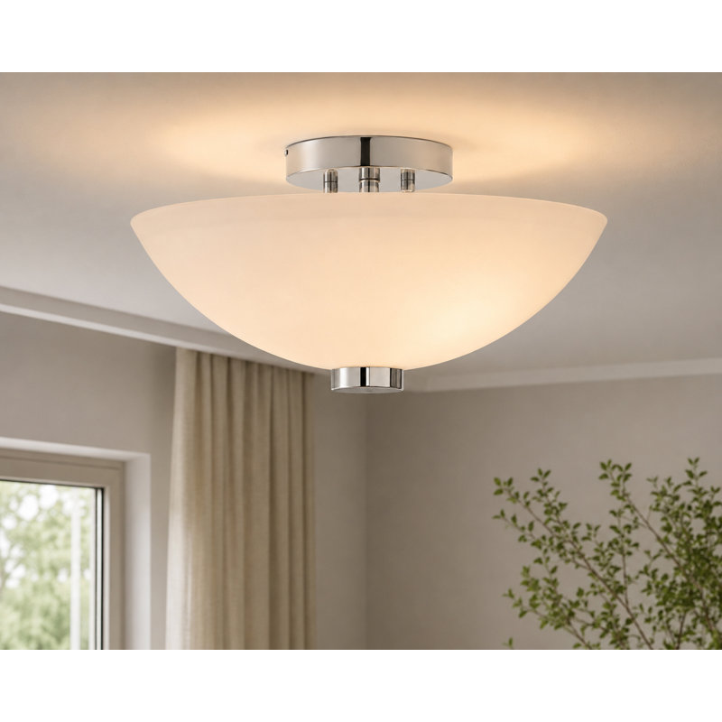 Kesgrave - Plafonnier semi-encastré - Chrome poli, Polished Chrome