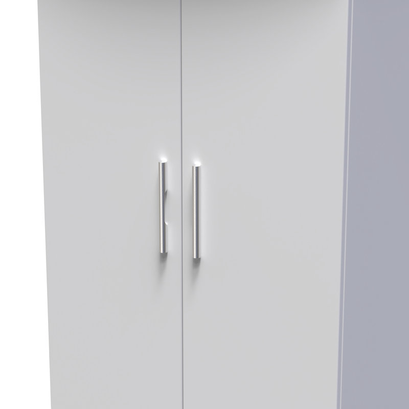 Birriel Manufactured Wood Wardrobe, Grey Matt