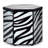 Zebra Bathroom Storage Container