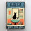 «Black Cat Wash Your Paws», reproduction d'art rectangulaire sur toile tendue 2 pièces-2137207246
