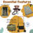 Pet Stroller Foldable Travel Crate With Detachable Carrier For Small And Medium Dog And Cat