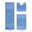 Ensemble de tapis pour salle de bain 3 pièces 100% coton 2155 g / m² Merkle, certifié OEKO-TEX®, envers en latex antidérapant, touffeté moelleux, super absorbant et lavable à la machine pour salle de bain, douche et baignoire, bleu foncé-1219724991-1268251127