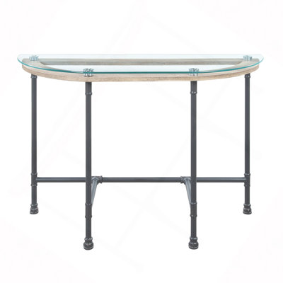 Table de canapé en verre transparent Brantley