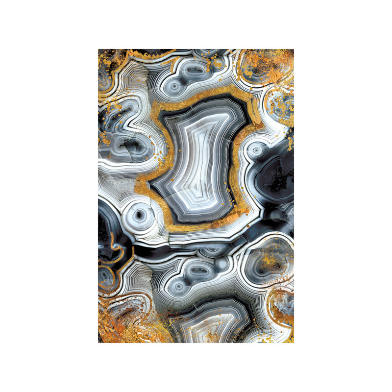 Geode Onyx - Wrapped Canvas Print, 45.72cm H x 30.48cm W x 1.91cm D