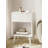 Mid-century Modern Fluted Nightstand, 1-drawer Bedside Table With Open Shelf And Solid Wood Legs-425000902