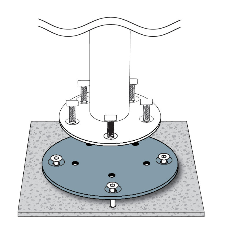 Steel Concrete Mount Umbrella Base, Charcoal