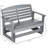 Gray Outdoor Rocking Chair , 2 Patio Glider Bench, Frame For Backyard Garden Porch Bench - With