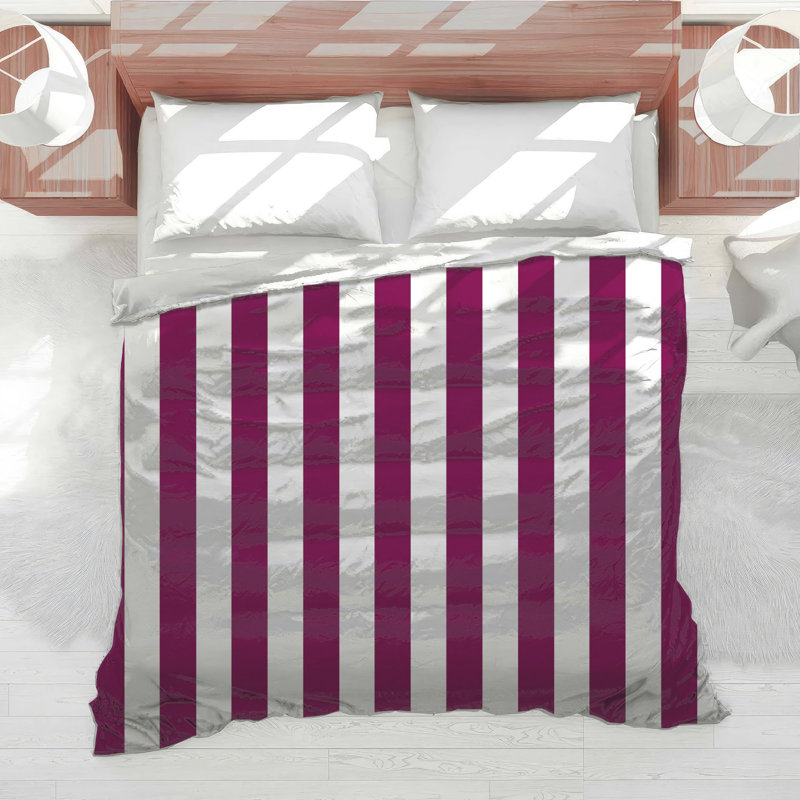 Vertical White Stripes Comforter, Twin Extra Long