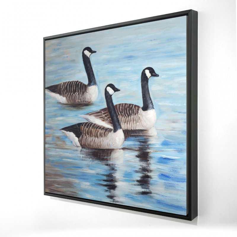 Bernache du Canada dans l'eau - Faune encadrée, décoration sur toile