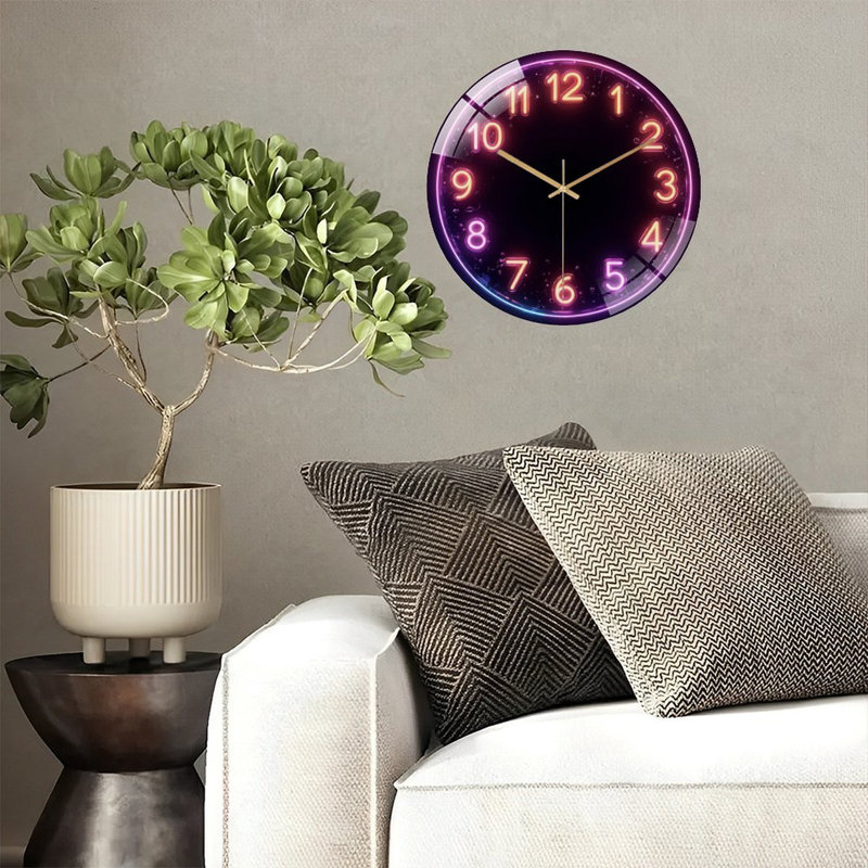 Horloge murale 12 po Neon