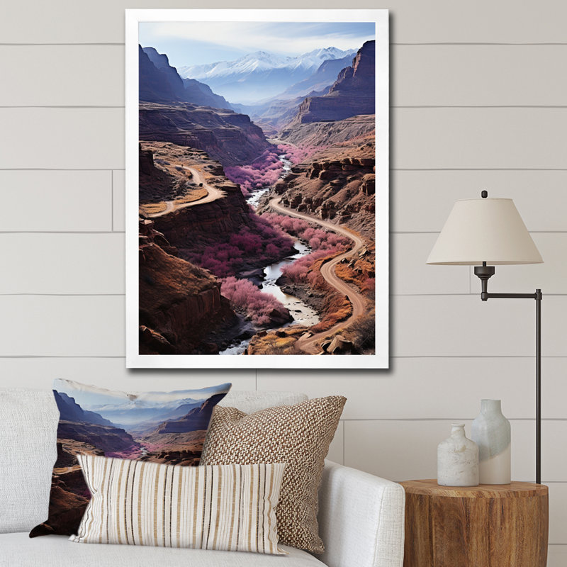 Barra Canyon Endless Journey V - reproduction sur toile, H 44 po x l 34 po x P 1,5 po, Cadre photo blanc