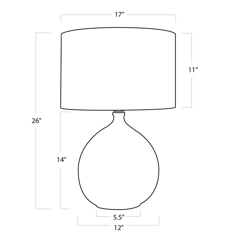 Lampe de table en céramique Dover