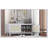 Boho Rattan Entryway Bench with Storage, Cushioned Shoe Bench with Double Doors, Wooden Organizer for Hallways-1313753686