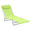 Chaise longue pliante avec méridienne inclinable 0-180 ° avec coussin, vert