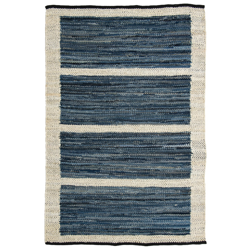 Topstitch Washable Cotton Rug, Rectangle 4' x 6'