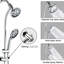 Douche à barre coulissante en acier inoxydable - pomme de douche double à 7 réglages, fixation murale, pomme de douche à raccord 1/2 ", débit de 1,8 gal / min, corrosion-125519082