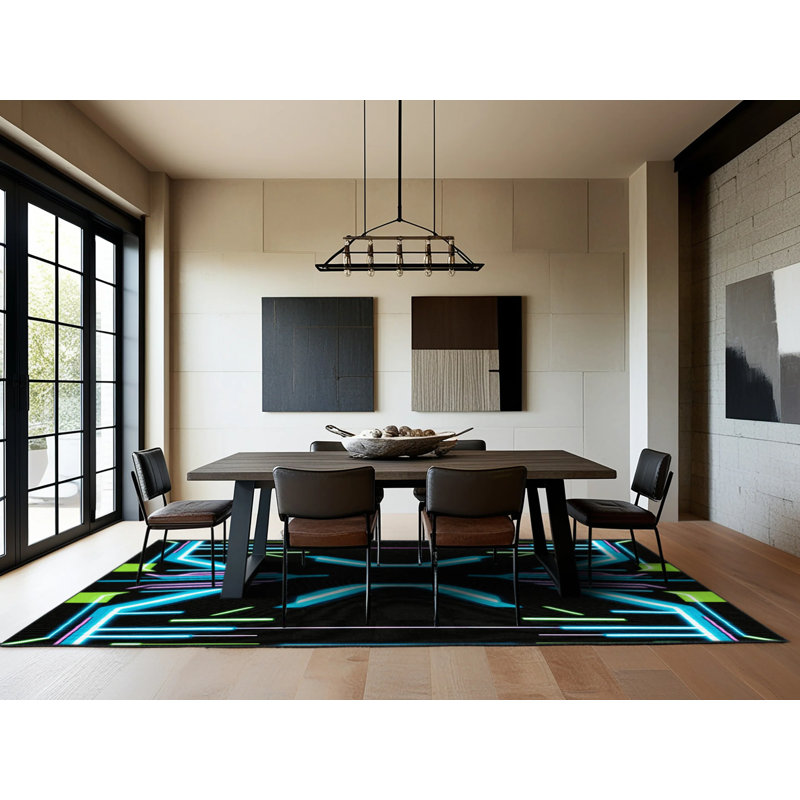 Spectral Overlay Rug, Square 3'