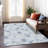 Machine Washable Indoor/Outdoor Christmas Snowflake Xhevrie Sky Rug-2032091276