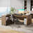 Biondi L-Shaped Executive Desk with File Cabinet