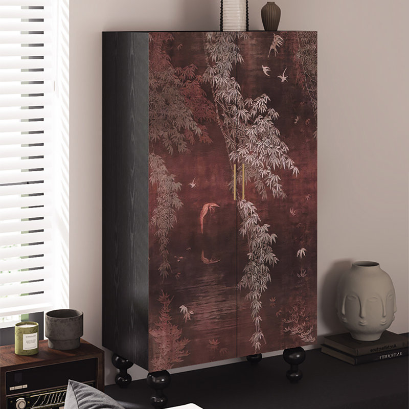 Retro storage cabinet classical wardrobe