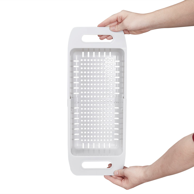 Extendable Colander Strainer Over The Sink, Retractable Kitchen Sink Basket, Plastic Food Strainers