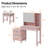 Dorlan 50'' Wide With Flower Shape Vanity With Stools And Mirrors-739920327