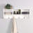 White Entryway Wall Mounted Coat Rack With 4 Dual Hooks Living Room Wooden Storage Shelf-2047032550