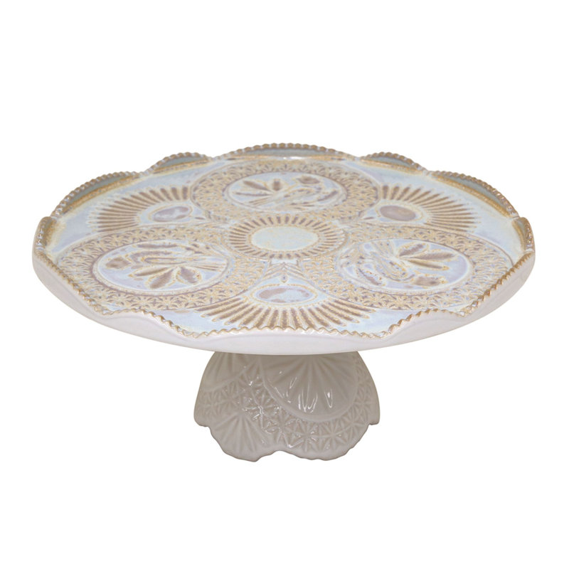 Assiette à pieds Cristal, Nacar
