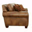 Causeuse de la collection Rustic Leather - construction de qualité supérieure, garniture cloutée - confort et style maximum