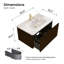 Meuble-lavabo flottant 30 po avec lavabo 30 po, entièrement assemblé