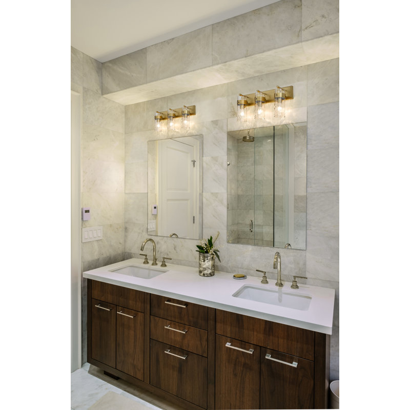 Aultman 3 - Light Dimmable Vanity Light, Rubbed Brass