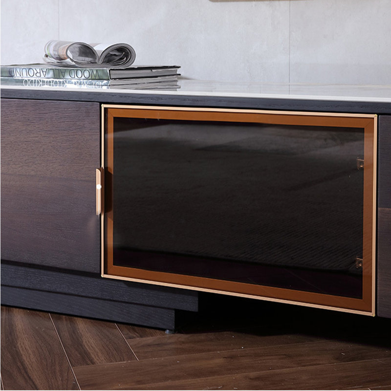 Expandable Rock Panel TV Stand Coffee Table Set