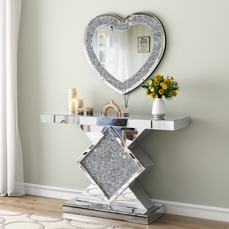 Console en miroir et miroir mural